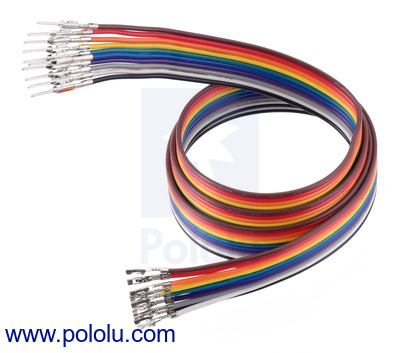 Pololu - Ribbon Cable with Pre-Crimped Terminals 10-Color M-F 24