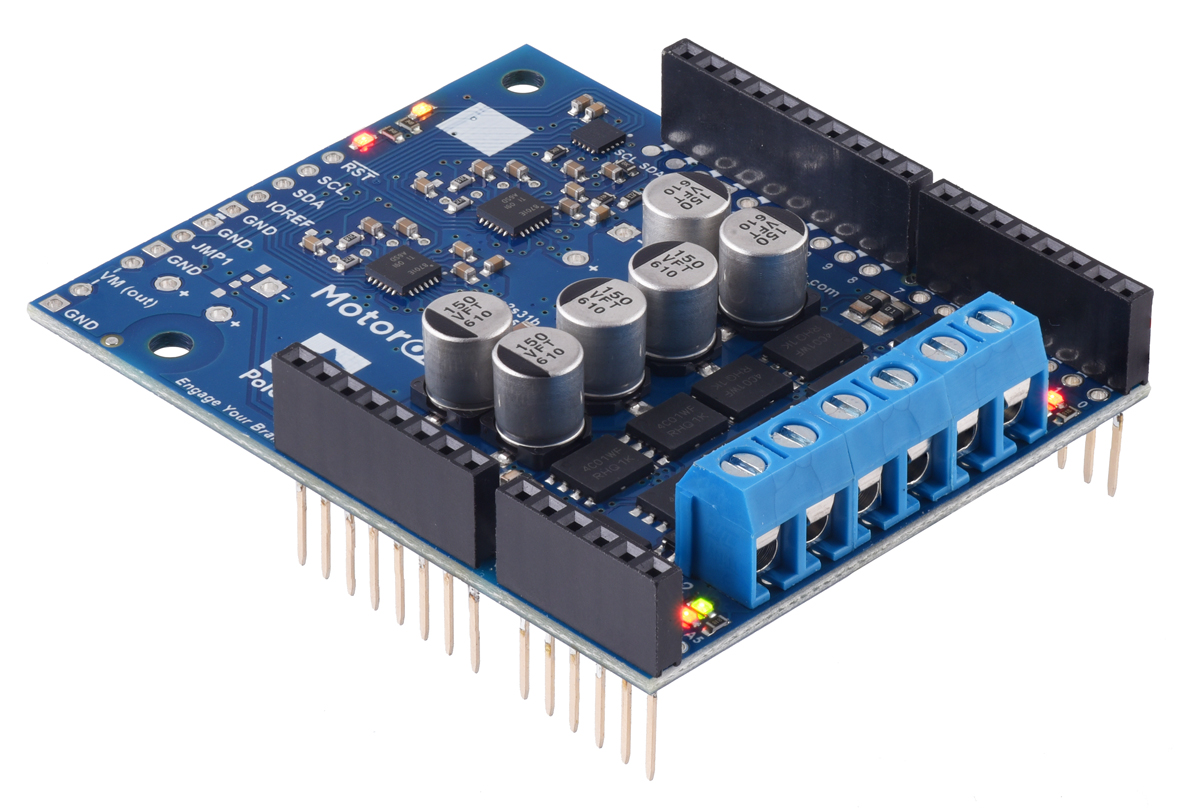 Pololu - Motoron M2S18v20 Dual High-Power Motor Controller Shield for  Arduino (Connectors Soldered)