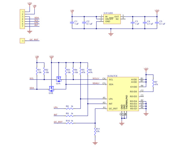 Pololu - VL53L7CX Time-of-Flight 8×8-Zone Wide FOV Distance Sensor ...