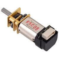 100:1 Micro Metal Gearmotor HPCB 6V with 12 CPR Encoder, Back Connector