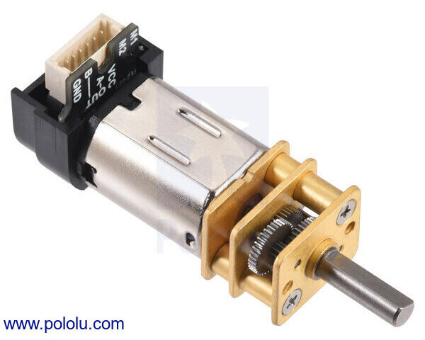 Pololu - 298:1 Micro Metal Gearmotor HPCB 12V with 12 CPR Encoder, Back ...