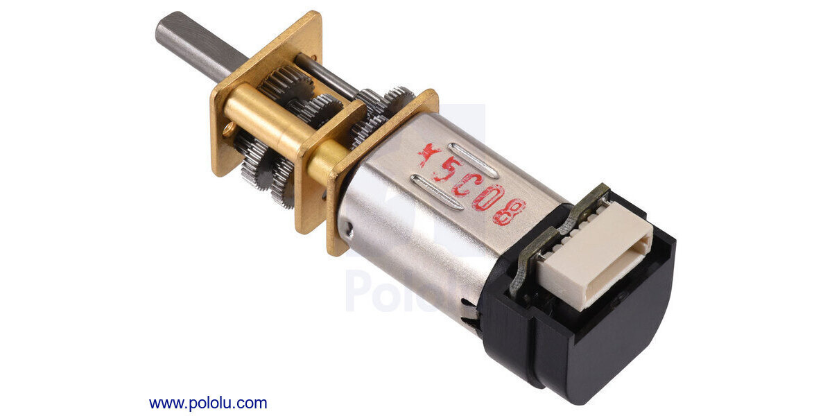 Pololu - 1000:1 Micro Metal Gearmotor MP 6V with 12 CPR Encoder, Back ...