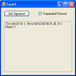 Sample C# TReX program: running the program.