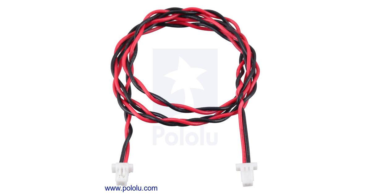 Pololu - JST SH-Style Cable, 2-Pin, Female-Female, 40cm