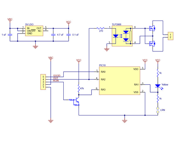 Soldered Remote Control Switch Pololu RC Switch with Isolated Solid State Relay/Switch, SPST, 30V, 10A ...