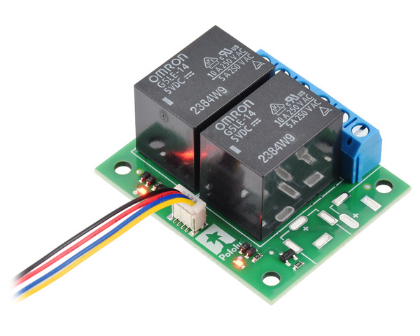 Relay Module Photo Top Pololu Basic 2-Channel SPDT Relay Carrier with 5VDC Relays, Terminal ...