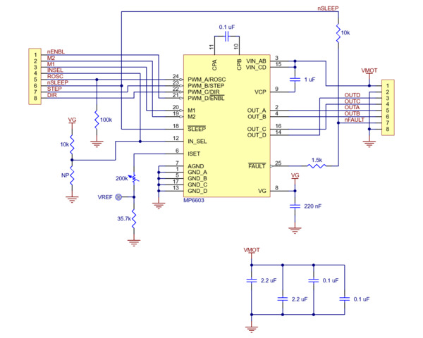 Pololu - MP6603 Stepper Motor Driver Carrier (Soldered Header Pins)