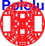 Pololu 5" Robot Chassis RRC04A Solid Red