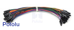 Premium Jumper Wire 50-Piece 10-Color Assortment F-F 6"