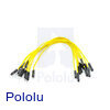 Premium Jumper Wire 10-Pack M-F 6" Yellow
