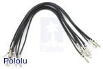 Wires with Pre-Crimped Terminals 10-Pack F-F 6" Black