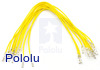 Wires with Pre-Crimped Terminals 10-Pack F-F 6" Yellow