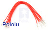 Wires with Pre-Crimped Terminals 10-Pack M-F 6" Red