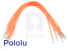 Wires with Pre-Crimped Terminals 10-Pack M-F 6" Orange