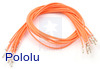 Wires with Pre-Crimped Terminals 10-Pack F-F 12" Orange