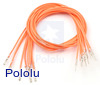Wires with Pre-Crimped Terminals 10-Pack M-F 12" Orange