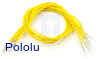 Wires with Pre-Crimped Terminals 10-Pack M-F 12" Yellow