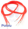 Wires with Pre-Crimped Terminals 5-Pack F-F 24" Red