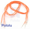Wires with Pre-Crimped Terminals 5-Pack M-F 24" Orange