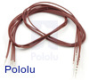 Wires with Pre-Crimped Terminals 5-Pack M-M 24" Brown
