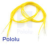 Wires with Pre-Crimped Terminals 5-Pack M-M 24" Yellow
