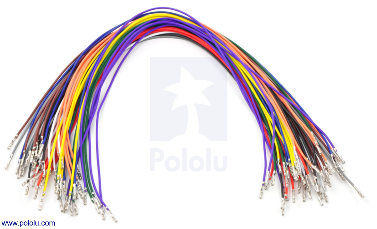 Pololu - Wires with Pre-Crimped Terminals 50-Piece 10-Color Assortment ...