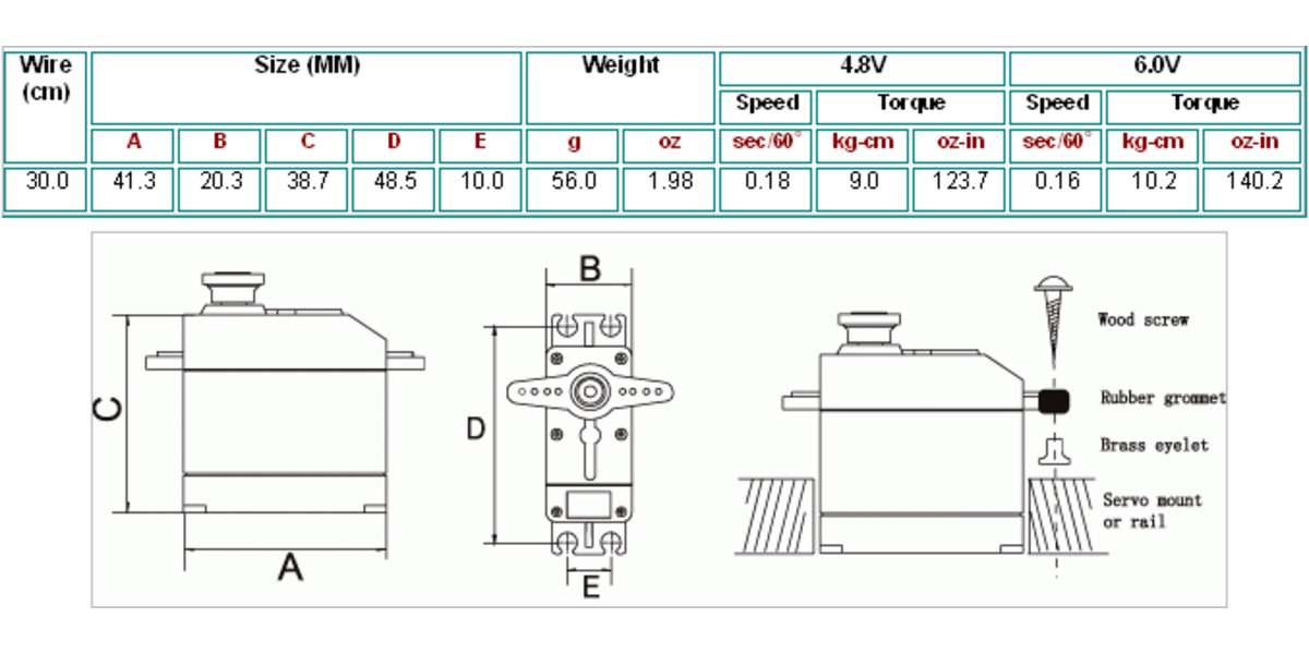 Servo - Generic High Torque (Standard Size)