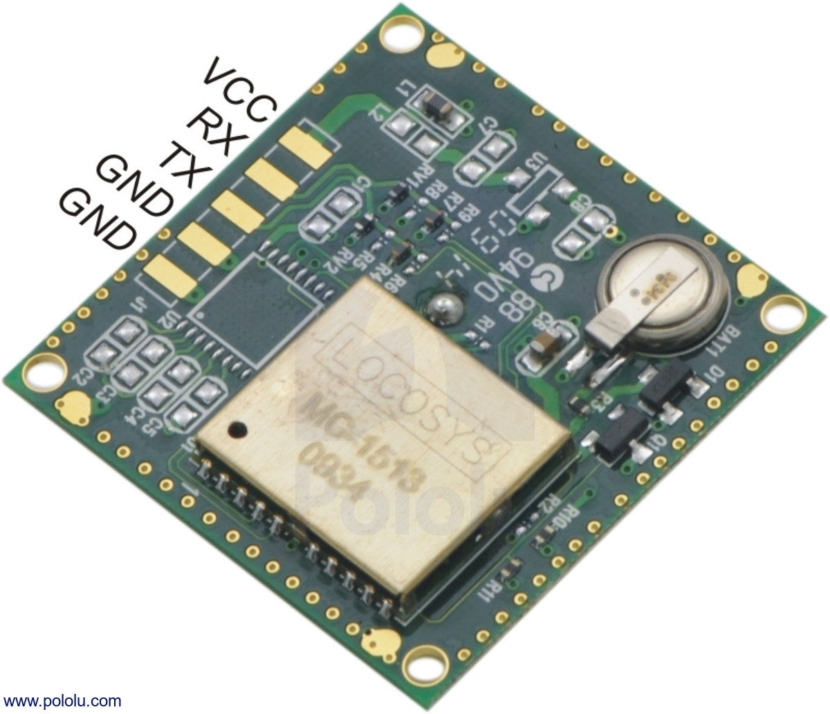 Kommuner liner alarm Pololu - LOCOSYS LS20031 66-Channel GPS Receiver Module (MT3339 Chipset)