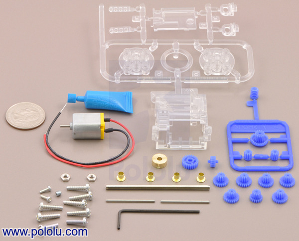Pololu - Tamiya 70190 Mini Motor Multi-Ratio Gearbox (12-Speed) Kit