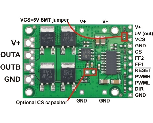 Pololu High-Power Motor Driver 18v25 CS