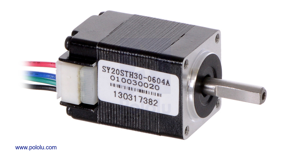Pololu - Stepper Motor: Bipolar, 200 Steps/Rev, 20×30mm, 3.9