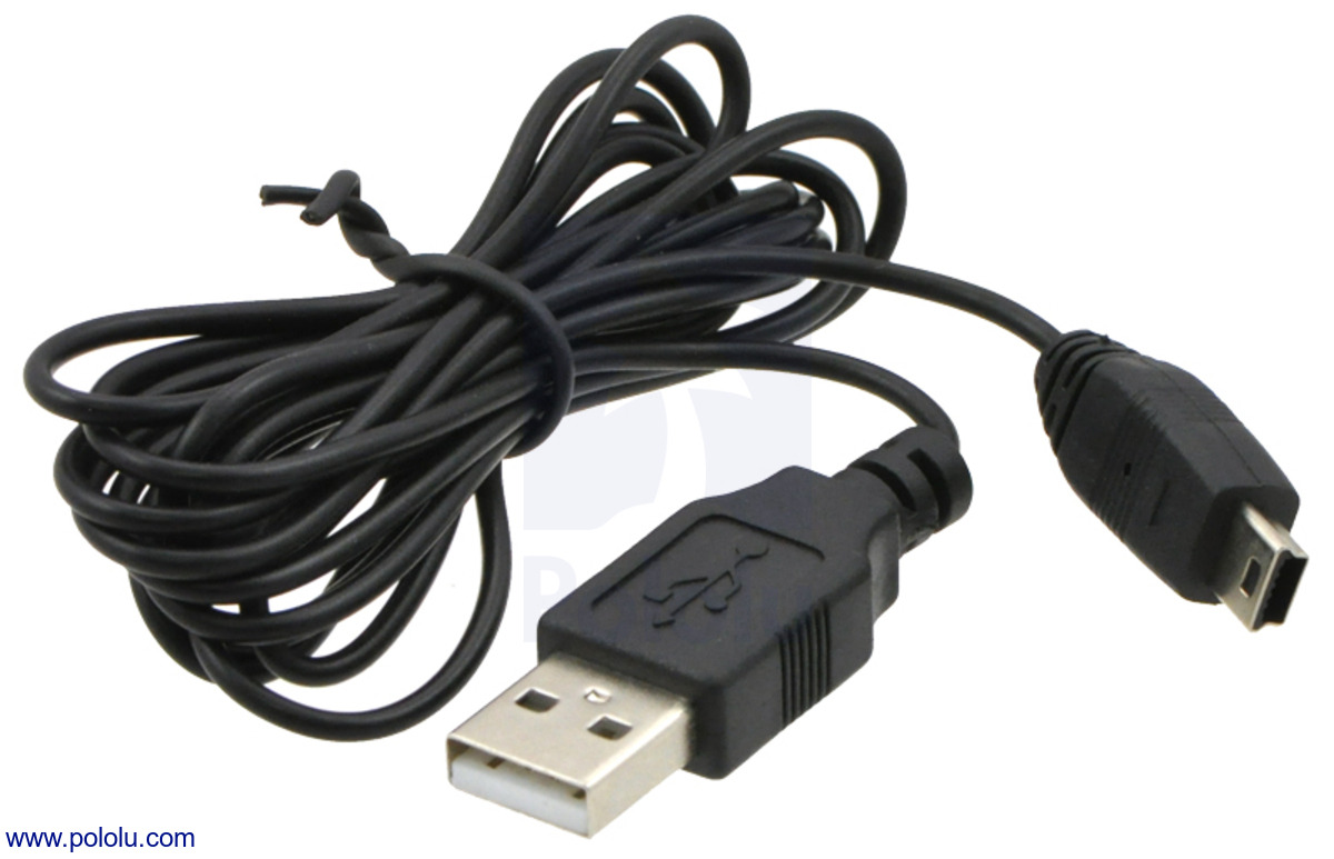 Pololu - Thin (2mm) USB Cable A Mini-B, 5 Low/Full-Speed