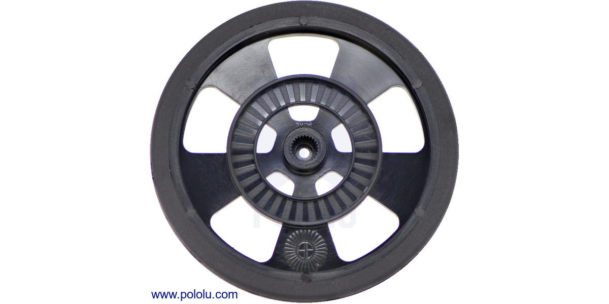 Pololu - Black Solarbotics Sw Wheel With Silicone Tire. This View Shows 