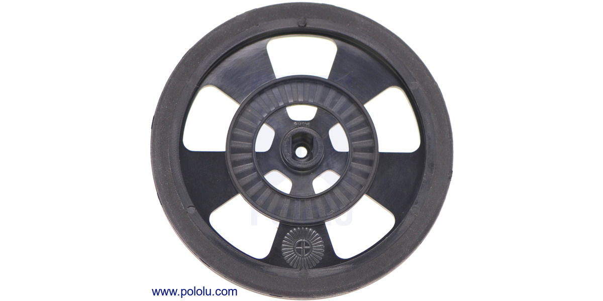 Pololu - Solarbotics GMPW-B BLACK Wheel with Encoder Stripes, Silicone Tire