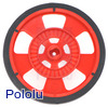 Solarbotics GMPW-R RED Wheel with Encoder Stripes, Silicone Tire