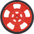 Solarbotics SW-R红色伺服轮与编码器条纹，硅胶轮胎gydF4y2Ba