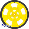 Solarbotics SW-Y YELLOW Servo Wheel with Encoder Stripes, Silicone Tire