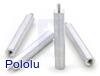 Aluminum Standoff: 1-1/4" Length, 2-56 Thread, M-F (4-Pack)
