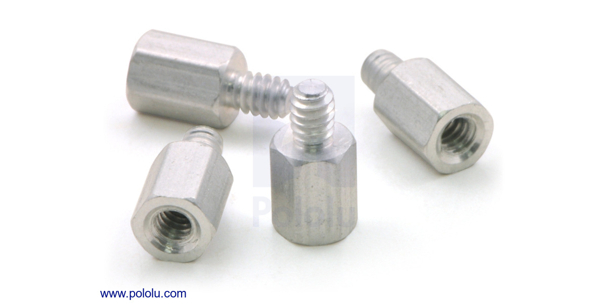 1000 //Bulk Pkg. 1//4 OD x 3//16 L x 4-40 Thread Aluminum Female//Female Round Standoff Plain