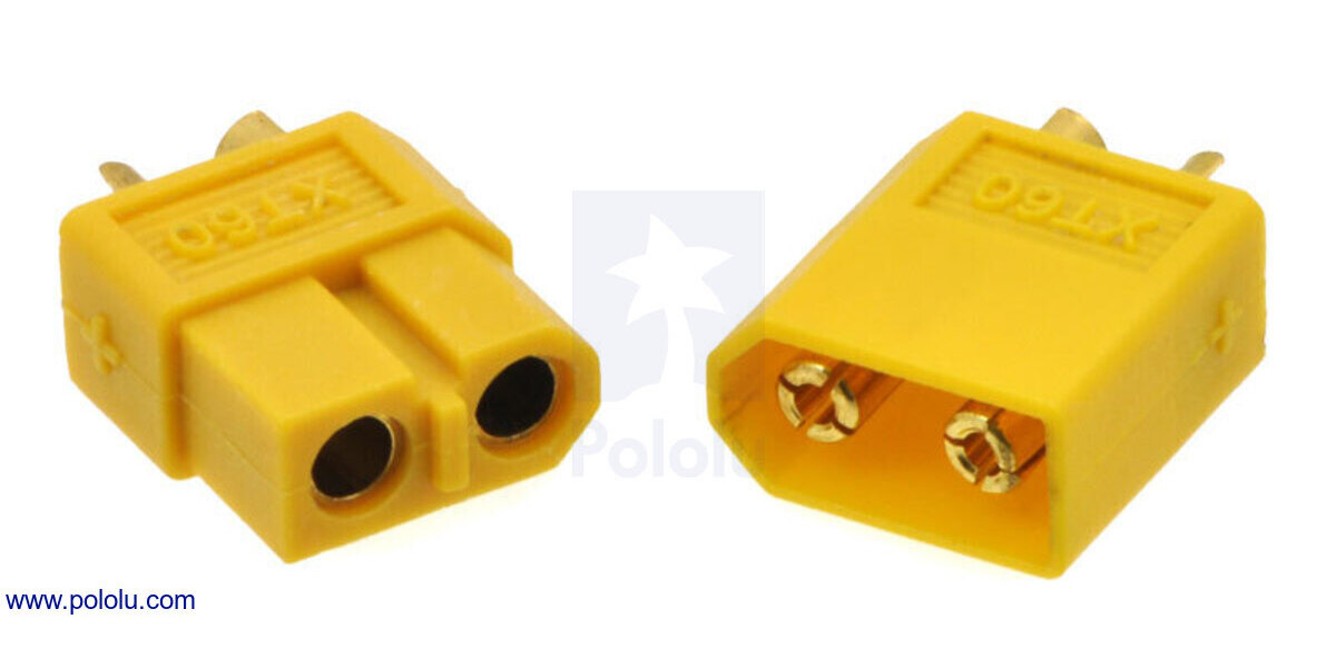Pololu - XT60 Connector Male-Female Pair, Yellow