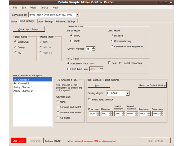 Pololu Simple Motor Controller User’s Guide