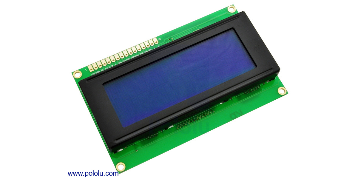 Pololu 20 4 character lcd with led backlight parallel interface