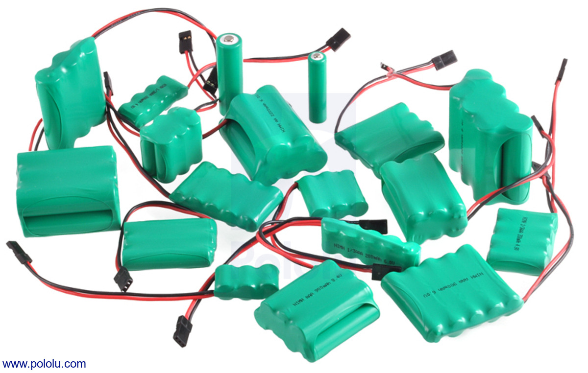 Pololu - Rechargeable NiMH Battery Pack: 3.6 V, 350 mAh, 3x1 2/3-AAA Cells,  JR Connector