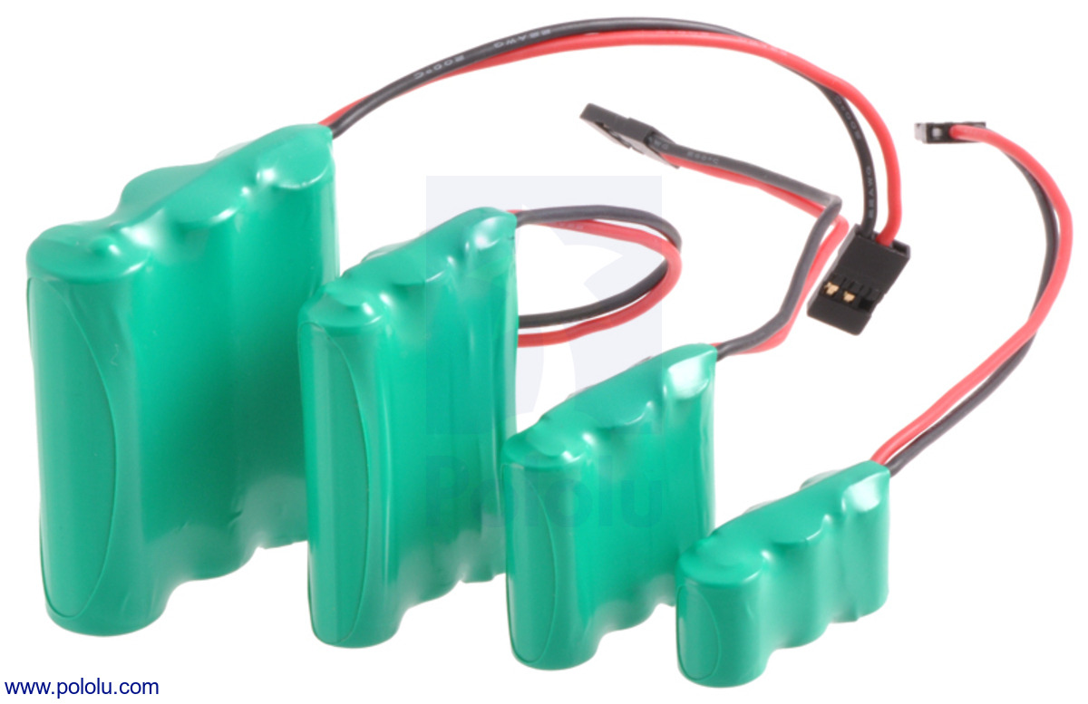 Pololu - Rechargeable NiMH Battery Pack: 3.6 V, 2200 mAh, 3x1 AA