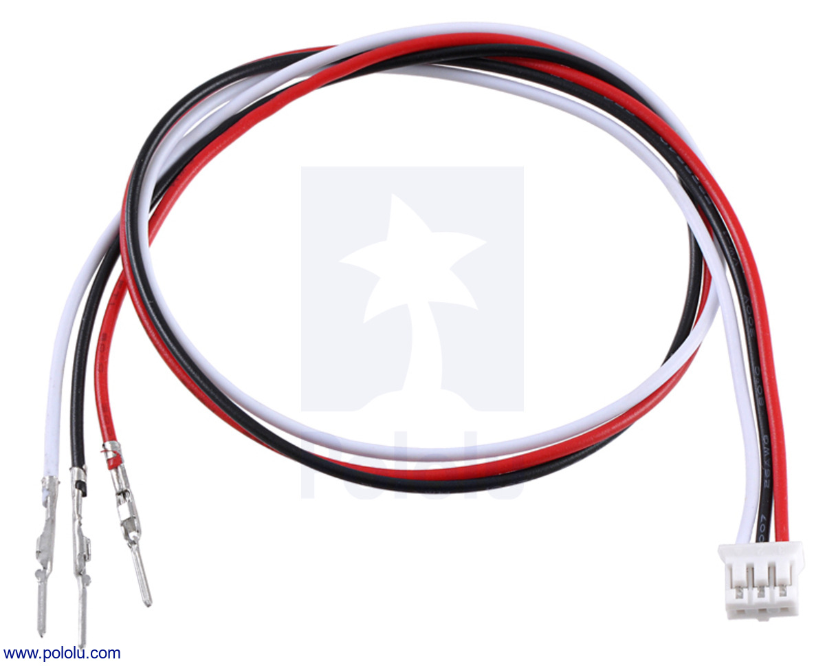 Maaltijd Modieus opvoeder Pololu - 3-Pin Female JST PH-Style Cable (30 cm) with Male Pins for 0.1"  Housings