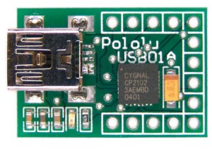 Pololu USB-to-serial adapter with CP2102