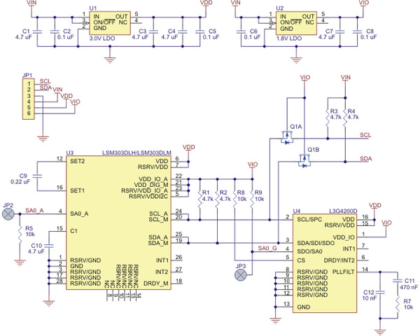 Pololu - MinIMU-9 Gyro, Accelerometer, and Compass (L3G4200D and ...