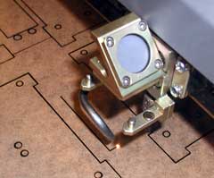 Custom laser cutting of acrylic parts.