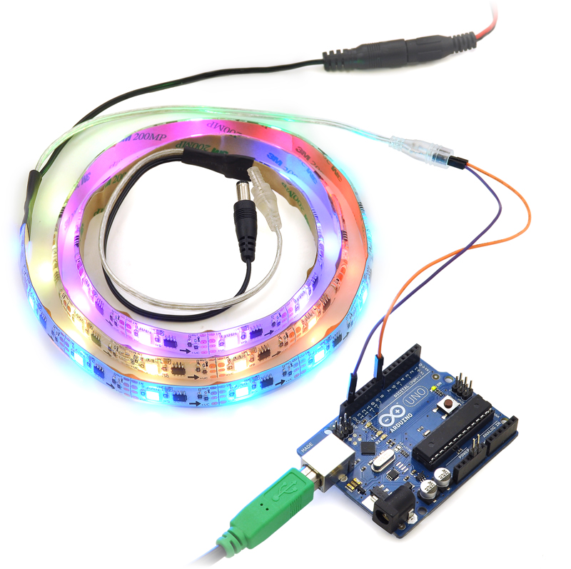 Pololu - Controlling an addressable RGB LED strip with Arduino.