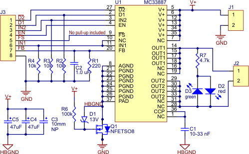 forward and reverse motor h bridge